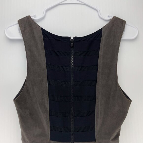 ALICE + OLIVIA Leather Lambskin Evening Cocktail Sheat Pencil Designer Dress s 8 - Picture 9 of 10